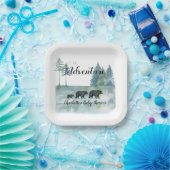 Erlebnis erwartet Rustic Bears Baby Dusche Pappteller (Party)