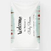 Erlebnis erwartet Rustikal Forest Baby Dusche Banner (Vertikal)