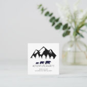 Erlebnis erwartet Rustikale Bären Outdoor Hikes Gu Quadratische Visitenkarte (Stehend Vorderseite)