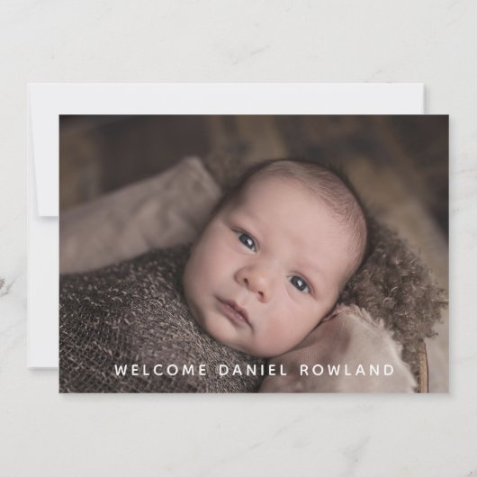 Erlebnis erwartet Rustikale Waldbären Geburt Ankündigung (Rückseite)