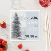 Erlebnis erwartet rustikale Woodland Bears Kinderd Serviette (Beispiel)