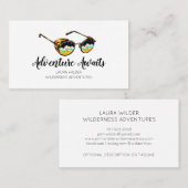 Erlebnis erwartet Rustikaler Wildniswanderführer Visitenkarte (Vorne/Hinten)