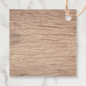 Erlebnis erwartet Rustikales Sonnenblumen-Brautpar Geschenkanhänger (Rückseite)