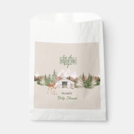Erlebnis erwartet Sage Green Mountain Baby Dusche Geschenktütchen