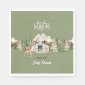 Erlebnis erwartet Sage Green Mountain Baby Dusche Serviette (Vorderseite)