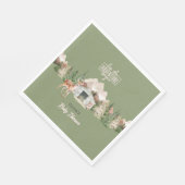 Erlebnis erwartet Sage Green Mountain Baby Dusche Serviette (Ecke)