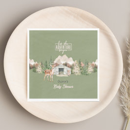 Erlebnis erwartet Sage Green Mountain Baby Dusche Serviette