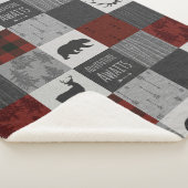 Erlebnis erwartet Sherpa Blanket - Rot/Grau Sherpadecke (3/4)