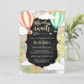 Erlebnis erwartet Travel Baby Dusche Einladung (Stehend Vorderseite)