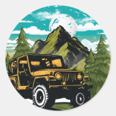 Erlebnis erwartet Urlaubsmodus Runder Aufkleber (Vorderseite)