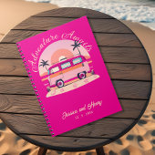 Erlebnis erwartet Vintag Campervan Travel Notizblock