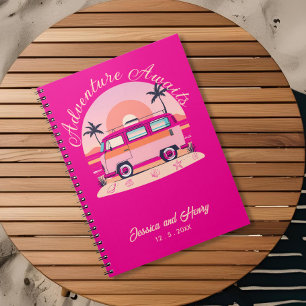Erlebnis erwartet Vintag Campervan Travel Notizblock