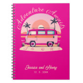 Erlebnis erwartet Vintag Campervan Travel Notizblock (Vorderseite)