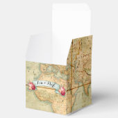 Erlebnis erwartet Vintage Rose der Weltkarte Geschenkschachtel (Geöffnet)