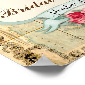 Erlebnis erwartet Vintage Rose der Weltkarte Poster (Ecke)