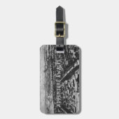 Erlebnis erwartet Vintage Stadtreise Gepäckanhänger (Vorderseite vertikal)