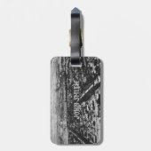 Erlebnis erwartet Vintage Stadtreise Gepäckanhänger (Rückseite vertikal)