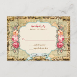Erlebnis erwartet Vintage UAWG zur Rose der Weltka RSVP Karte