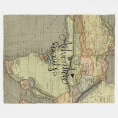 Erlebnis erwartet Vintage Weltkarte Fleecedecke (Vorderseite (Horizontal))