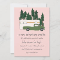 Erlebnis erwartet Vintager LKW Camper BABY SHOWER