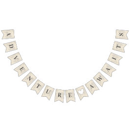 Erlebnis erwartet Vintages Brautparty für Reisen Wimpelkette