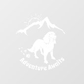 Erlebnis erwartet Wandern Cavalier Spaniel   Fensteraufkleber (Blatt)