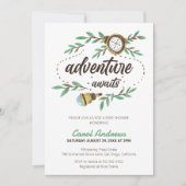 Erlebnis erwartet Watercolor Babydusche Einladung (Vorderseite)