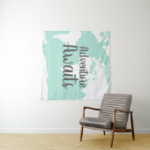 Erlebnis erwartet Weltkarte & Mint Wandteppich (Beispiel (Horizontal))