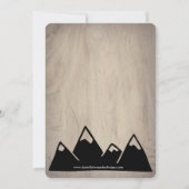 Erlebnis erwartet Wood Mountain Baby Dusche Einladung (Rückseite)