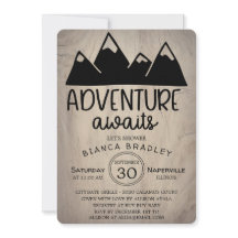 Erlebnis erwartet Wood Mountain Baby Dusche