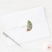 Erlebnis erwartet Woodland Teddy Bär Runder Aufkleber (Umschlag)