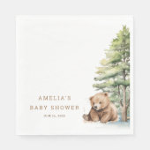 Erlebnis erwartet Woodland Teddy Bär Serviette (Vorderseite)