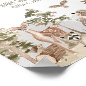 Erlebnis erwartet Woodland Tiere Willkommen Poster (Ecke)