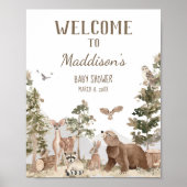 Erlebnis erwartet Woodland Tiere Willkommen Poster (Vorne)