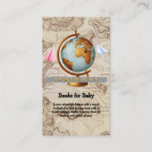 Erlebnis erwartet World Map Baby Shower Begleitkarte (Vorderseite)