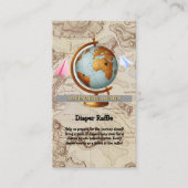 Erlebnis erwartet World Map Baby Shower Begleitkarte (Vorderseite)
