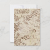 Erlebnis erwartet World Map Baby Shower Dankeskarte (Rückseite)