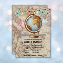 Erlebnis erwartet World Map Baby Shower