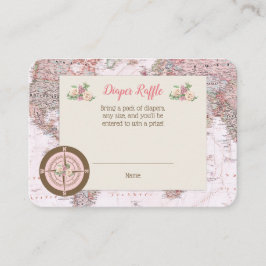 Erlebnis erwartet World Map Diaper Raffle Begleitkarte