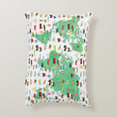 Erlebnis erwartet World Map Vehicles Dekokissen (Rückseite(Vertikal))