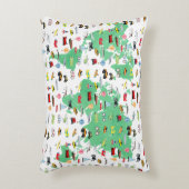 Erlebnis erwartet World Map Vehicles Dekokissen (Vorderseite(Vertikal))