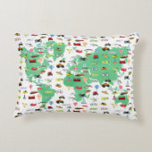 Erlebnis erwartet World Map Vehicles Dekokissen (Rückseite)