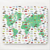 Erlebnis erwartet World Map Vehicles Mousepad (Vorne)