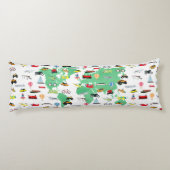 Erlebnis erwartet World Map Vehicles Seitenschläferkissen (Rückseite)