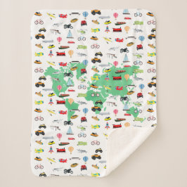 Erlebnis erwartet World Map Vehicles Sherpadecke