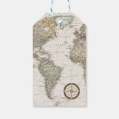 Erlebnis erwartet World Travel Map Modern Geschenkanhänger (Rückseite)