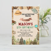 Erlebnis Explorer Einladung zum Geburtstag (Stehend Vorderseite)