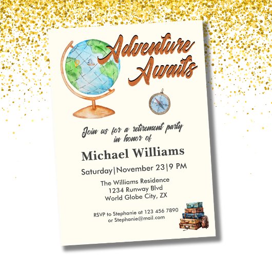 Erlebnis für Ruhestandsreisen auf Globe Einladung