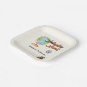 Erlebnis für Ruhestandsreisen auf Globe Pappteller (Gewinkelt)