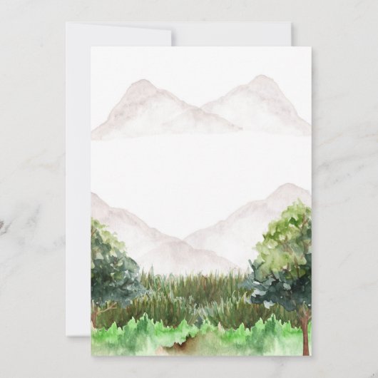 Erlebnis Geburtstag, Camping, Berg Einladung (Rückseite)